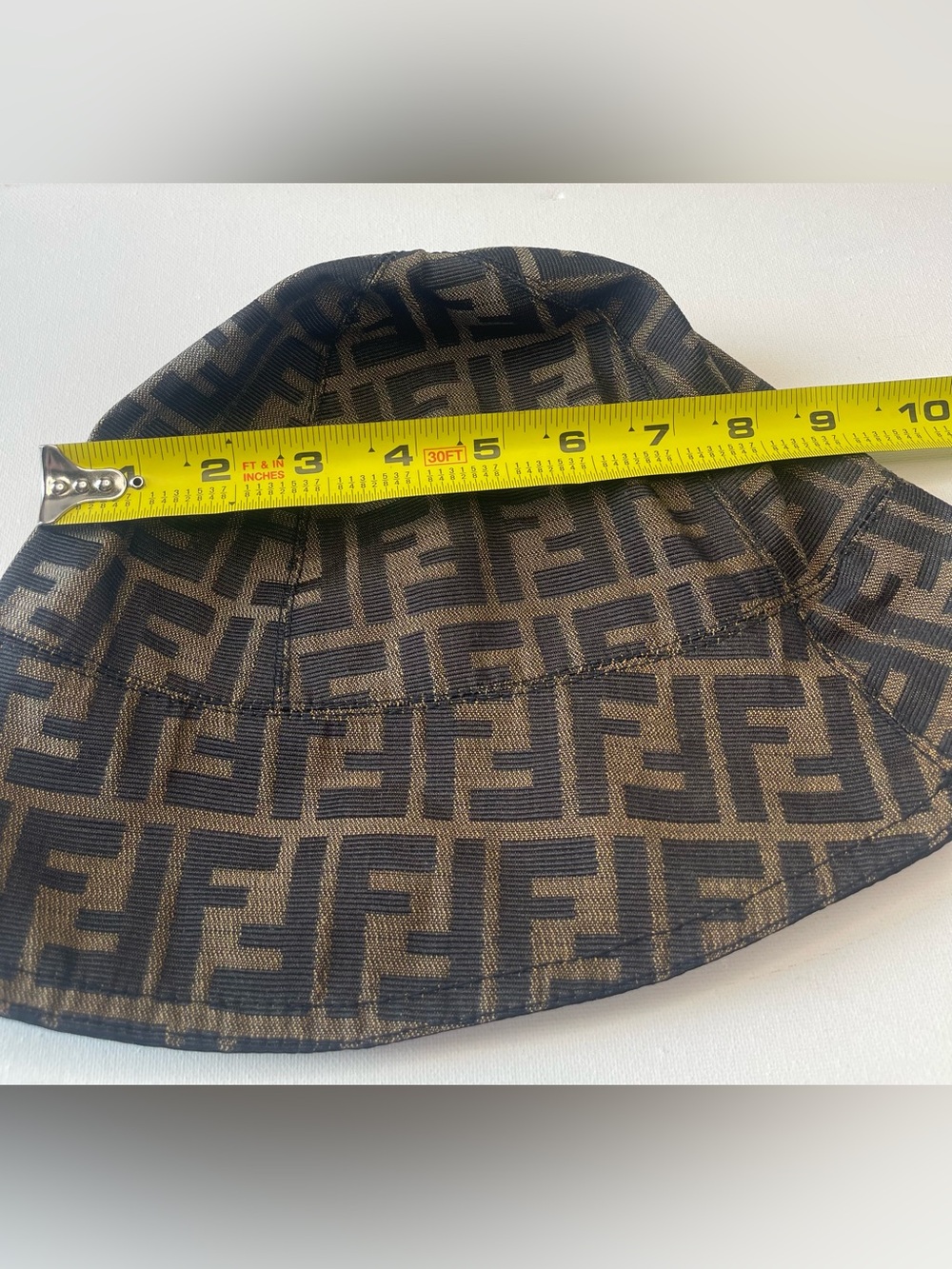 EUC FENDI YUCCA PATTERN RARE HAT ITALY VINTAGE 1990s REVERSIBLE YOUTH XL - Picture 9 of 15